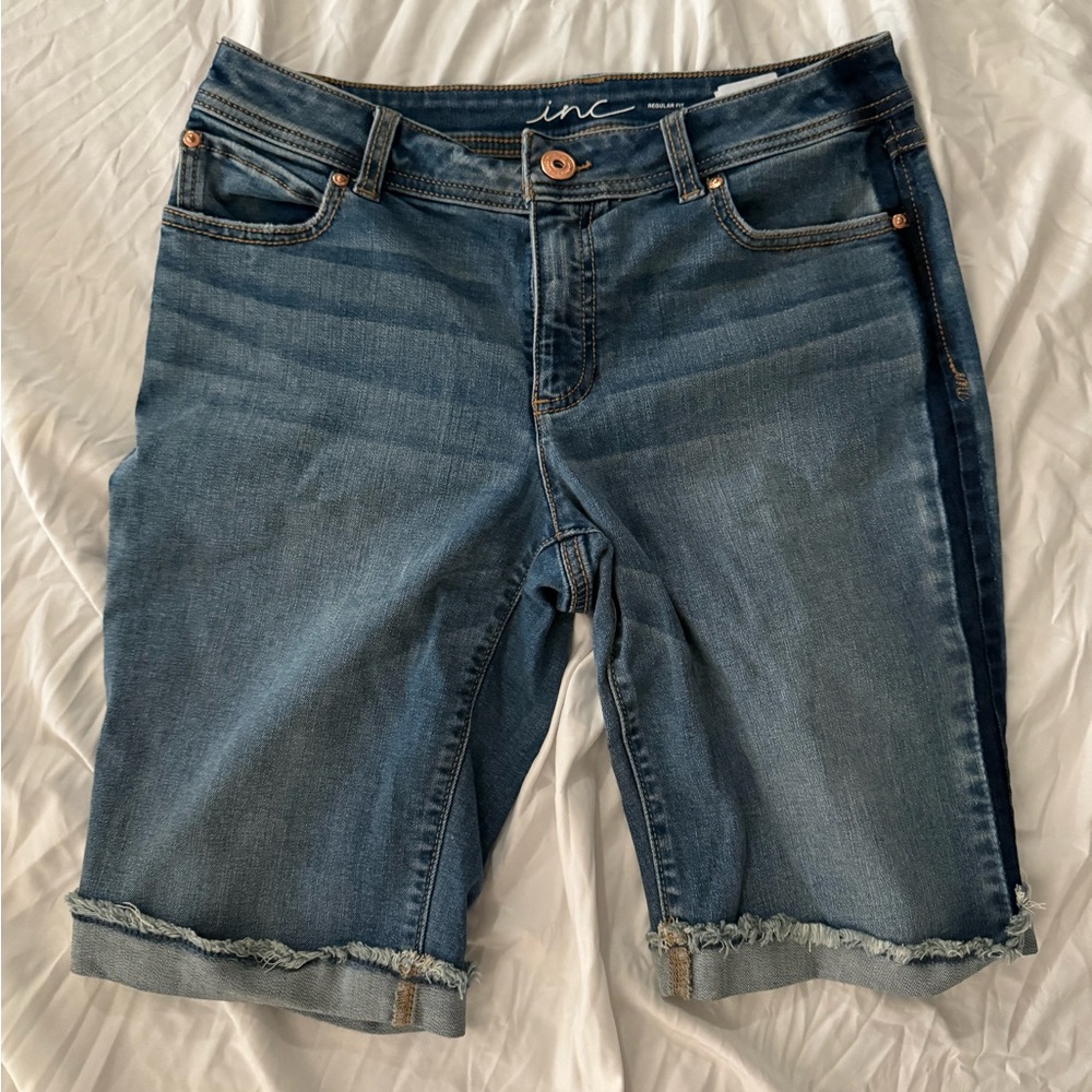 INC International Concepts Blue Denim Bermudas